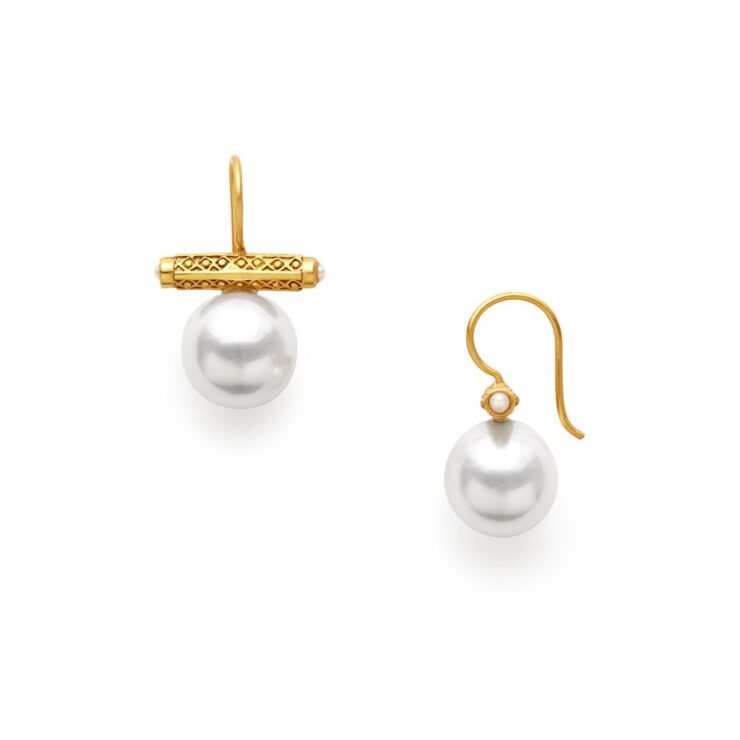 Julie Vos Medici Earring Pearl - Nest Fine Gifts and Interiors